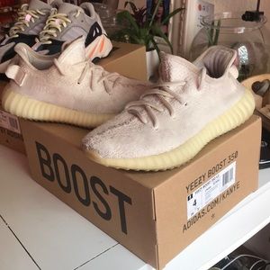Triple white yeezy boosts